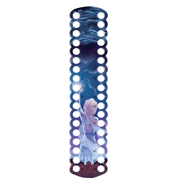 Cuadros Decorativos Organizador de hilos de punto de cruz Soporte de línea de costura de 36 posiciones (Frozen) Likrtyny embutido en tela