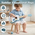 thumbnail image 5 of Kid Guitar Set, Musical Instruments for Kids, 7 in 1 Dinosaur Music Toys, Band Sets with Ukulele Flute Tambourine Maracas... Montessori Toys for Kids 2+ Year Old Boy, Education Preschool Toys Gift, 5 of 9