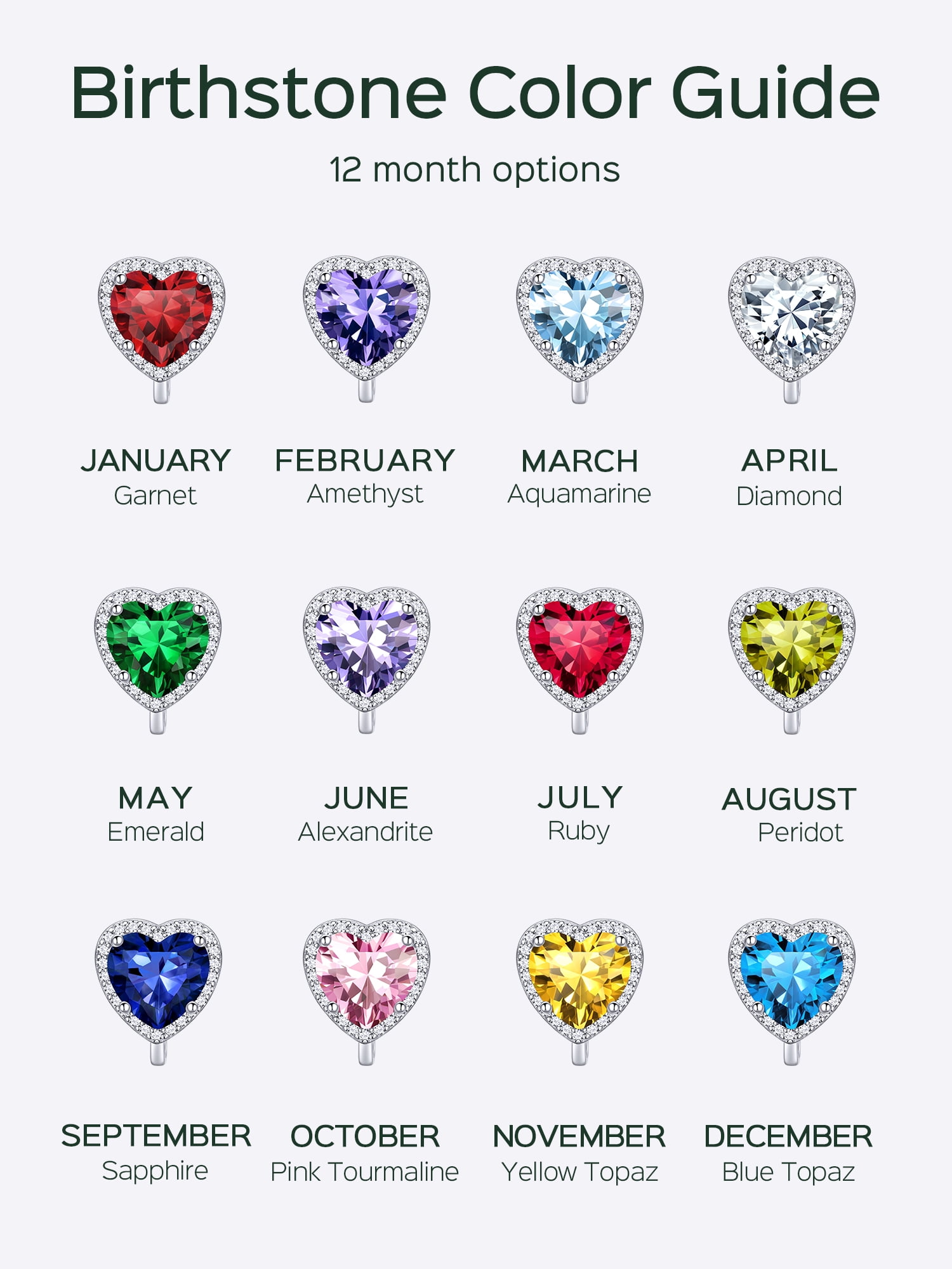 ChicSilver 925 Sterling Silver Non-Pierced Stud Earrings September Birthstone Clip-on Earrings for Women