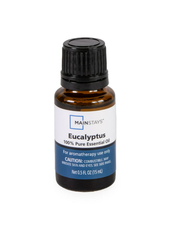 Mainstays 100% Pure Essential Oil, Eucalyptus, 15 ml, Therapeutic Grade, for use with Oil Diffusers, Potpourri, and Wicking Fragrance Diffusers