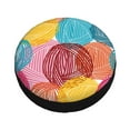thumbnail image 3 of Easygdp Colorful Wool Balls Wheel Sun Guard, Spare Tire Cover,Universal Trailer Suv Truck Camper Travel,Easy To Install And Remove -17 Inch, 3 of 9