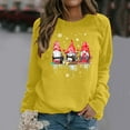 thumbnail image 2 of Sweat à Capuche d'Hiver pour Femmes Mode Cardigan Col Rond Chaud Imprimé Noël Pull de Noël Hoilidy Blouse Ample Mi-Longue, 2 of 6