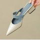thumbnail image 3 of Square Heels Sandals Genuine Leather Top Quality Women's Shoes Med Heels Fashion Concise Pumps Beautiful Hot Sell Casual Sandals, 3 of 5
