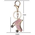 thumbnail image 4 of Cool Roller Skates Keyring,Glitter Rhinestone Keychain Charm Bag Pendant Car Key Decor Xmas Gift Pink, 4 of 4