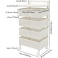 thumbnail image 7 of 4-Tier Rotating Kitchen Storage Rack 6.61 LBS Utility Cart No Assembly Kitchen Organizer on Rolling Wheels for Bedroom, Laundry Room, Office, 7 of 7