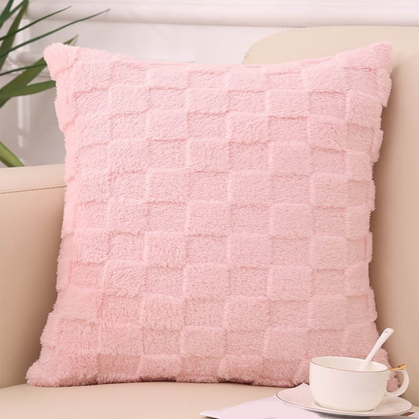 Xihbxyly Juego de Almohadas Peludas, Funda de Cojín de Poliéster Suave, Elegante Diseño con Cremallera Invisible, Lavable a Máquina, Decoración para Sofá, Soporte para Respaldo de Oficina, Elegantes