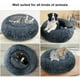 thumbnail image 4 of Camas para perros de peluche. Camas para Gatos. Sofá Cojín Redondo Lavable Cachorro. Cesta de donuts dulces de animales. Cama relajante con fondo antideslizante. Cama Nido de Gato (Gris Oscuro 50CM), 4 of 5