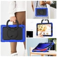 thumbnail image 6 of Case for Samsung Galaxy Tab A11+ 2025/Tab A9 Plus 2023 11 inch, 360 Rotating Stand Handle Pencil Holder Shoulder Strap Heavy Duty Shockproof Cover, Blue, 6 of 7