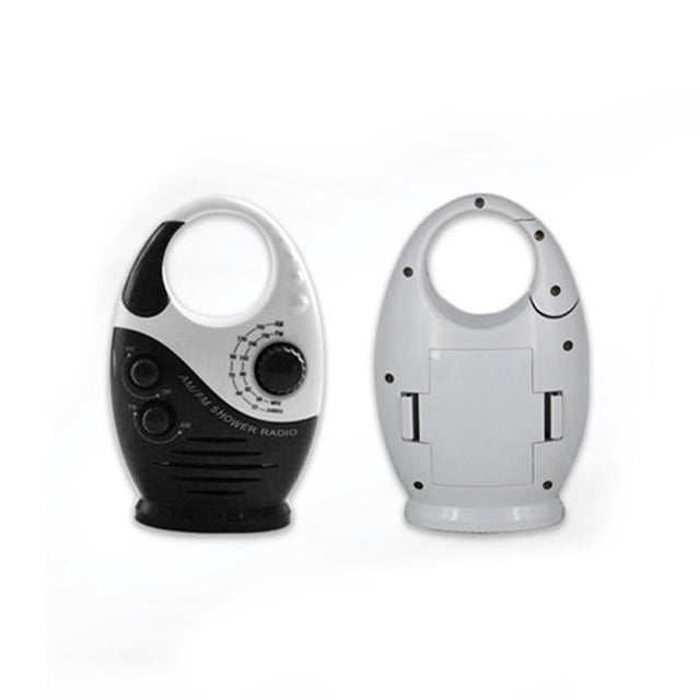 Mini FM AM Impermeable Ducha Música Colgando Radio Traje Baño Baño Cabina Negro Potentes Altavoces Hi Fi Sweethay EL006479-00