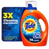 Tide Ultra Oxi Liquid Laundry Detergent, 74 Loads, 105 fl oz, HE Compatible