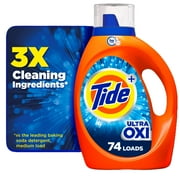 Tide Ultra Oxi Liquid Laundry Detergent, 74 Loads, 105 fl oz, HE Compatible