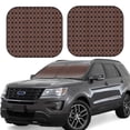 thumbnail image 2 of Picia Brown Gold Grid 2 Piece Car Windshield Sun Shade Foldable | Foldable Sun Shield for Front Window Blocks UV Rays and Keeps Your Vehicle Cool-, 2 of 7
