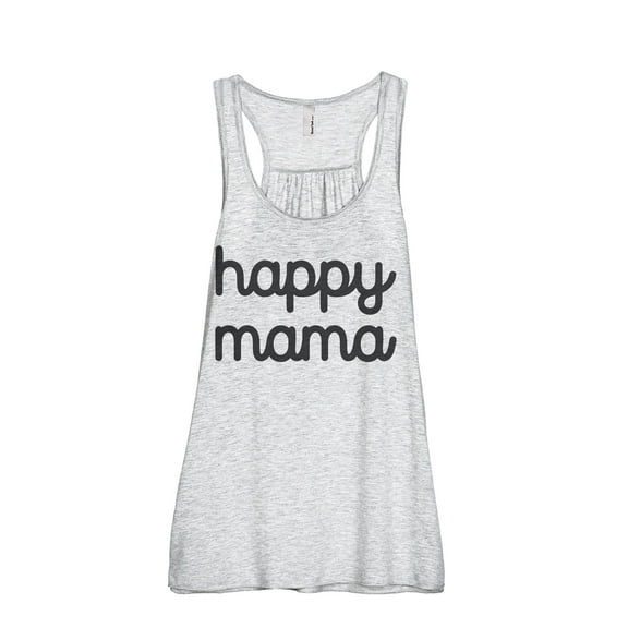 Happy Mama Women's Fashion Sleeveless Flowy Racerback Workout Yoga Tank Top Sport Grey Small