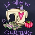 thumbnail image 3 of CafePress - I'd Rather Be Quilting T Shirt - Women's V-Neck Dark T-Shirt, 3 of 4
