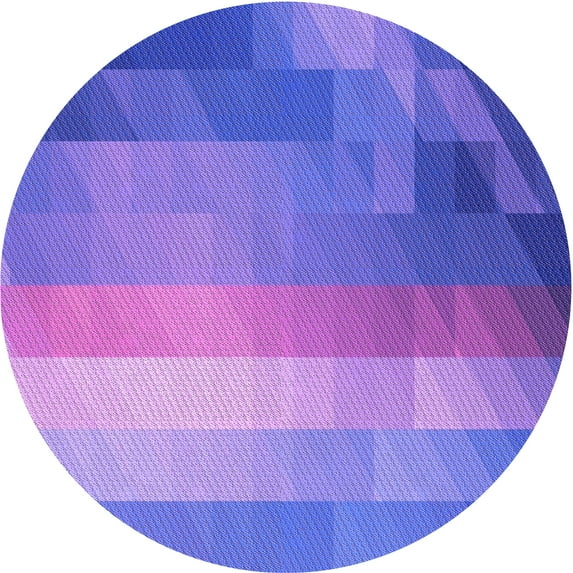 Ahgly Company Indoor Square Patterned Purple Mimosa Purple Area Rugs, 3' Square