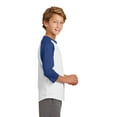 thumbnail image 3 of Sport-Tek Youth Colorblock Raglan Jersey-S (White/Royal), 3 of 6
