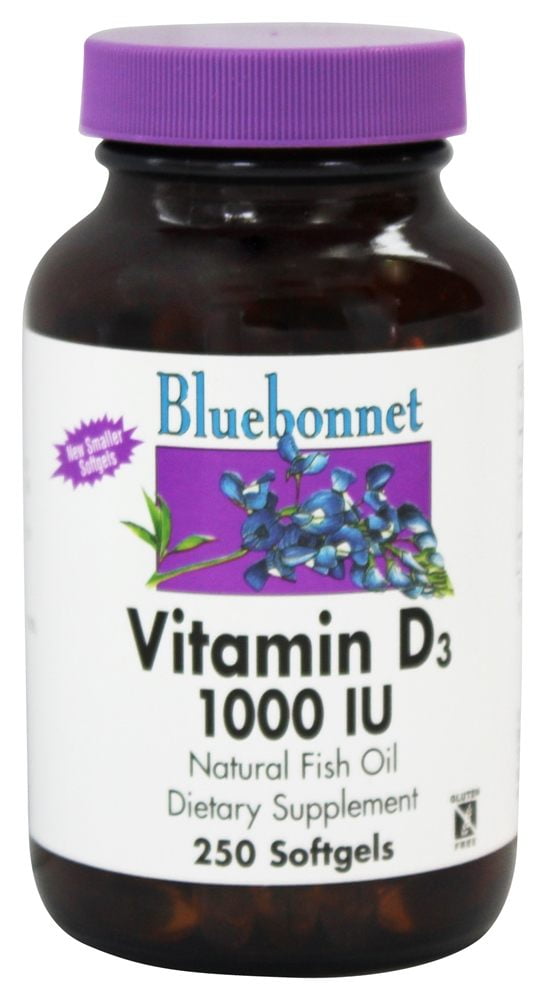 Bluebonnet Nutrition - Vitamin D3 1000 IU - 250 Softgels