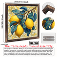 thumbnail image 3 of 2D Flat, 8x8 Inch Wooden Lemon Wall Art Sign - 2D Flat Bright Yellow Lemon with Leaves, Rustic Home Decor for Kitchen, Cafe, Garage, Bathroom, Easy to Hang, Perfect for Holiday Youth Room Decorati, 3 of 9