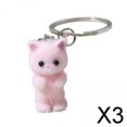 thumbnail image 1 of 6 Llaveros de Gato con Forma de Realista, Llaveros Temáticos, Accesorios para Bolsa, Llaveros de Animales, Bolsa Colgante de Juguete para Regal 3 piezas, 1 of 8