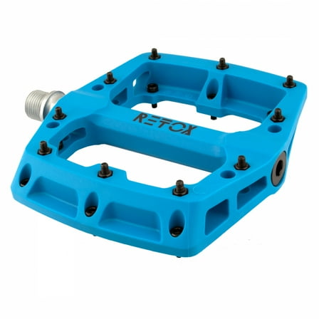 Origin8 Retox Platform Pedals 9/16" Concave Composite Body Removable Pins Blue