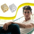 thumbnail image 2 of Anillo de moda para hombre, anillos personalizados, joyería, accesorio de vestir para boda, club nocturno, Bar, fiesta, trabajo diario Ropa, zapatos y accesorios Miscelánea Color Acero talla 7 Sonducket AP015111-08, 2 of 6