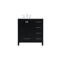 thumbnail image 3 of Elegant Decor Irene 32" Solid Wood and Stone Single Bathroom Vanity in Black, 3 of 8