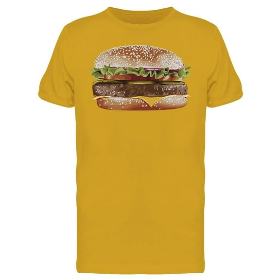 Hamburger Sesame Bun T-Shirt Men -Image by Shutterstock, Male 3X-Large
