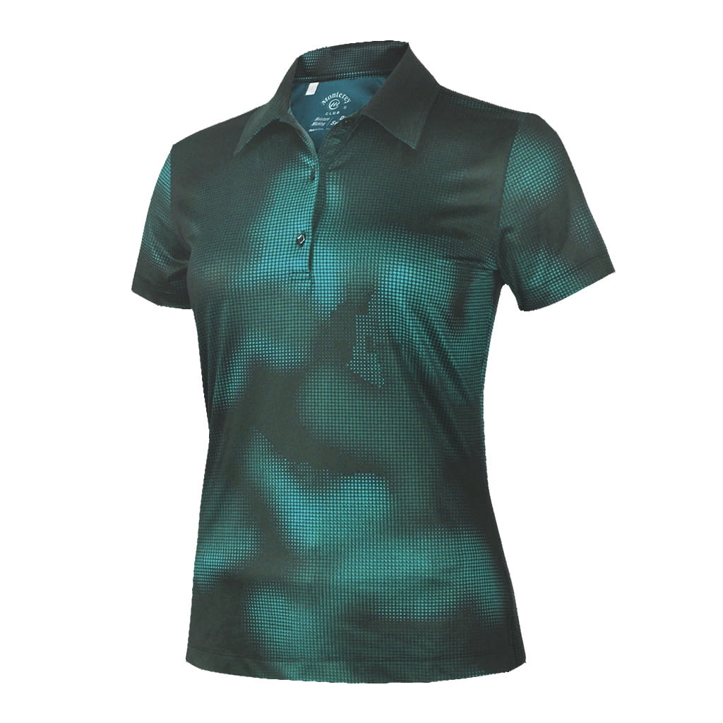 Cream And Brown Polka Dot Women's Golf Shirts