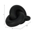 thumbnail image 4 of Resin Knot Sculpture for Home and Office Decor - Ornament Accent for Bathroom, Living Room, and Shelf Display - Intertwined Decorative Object for Coffee Table, Bedroom, or Mantel - 6", Black, 4 of 12