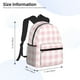 thumbnail image 2 of Easygdp Pink Checkboard Mochila Casual para Portátil, Mochila para Escuela, Viajes, Negocios, 2 of 6