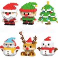 thumbnail image 1 of 2026 Christmas Building Block Decoration Set Mini Holiday Building Block Model Figurine DIY Decoration Ornaments Christmas Best Gift (6-Piece Set: 4 Figures, Tree Deer), 1 of 7