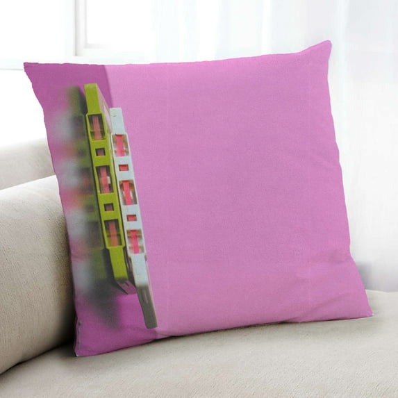 Ahgly Company Color Focus Pink Indoor Throw Pillow, 18 inch by 18 inch