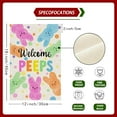 thumbnail image 5 of Welcome Easter Colorful Dots Cute Bunny Watercolor Rabbits Spring Garden Flag Yard Flag 12x18 Inch Double Sided Small Mini Yard Outdoor Outside Holiday Decoration, 5 of 5