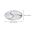thumbnail image 2 of 1pc Creative Glass Dish Breakfast Plate Threegrid Plate Fruit Salad Plate, 2 of 4