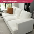 thumbnail image 4 of Litbird Boucle Couch, Couches and Sofas, Comfy Couch, Couches for Living Room, Sleeper Sofa with Extra Deep Seats, Modern Sofa, Teddy Velvet, Oyster White…, 4 of 6