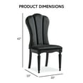 thumbnail image 2 of Furniture of America Seabliss Glam Solid Wood Indoor Dining Chairs, Black (Set of 2), 2 of 12