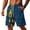 Dark Blue, variant on Men's Oktoberfest Casual Shorts German Beer Festival Funny Printed Shorts with Pockets