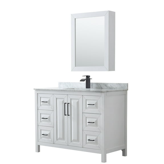 Wyndham Collection Wcv252548sunsmed Daria 48" Free Standing Single Vanity Set - White /