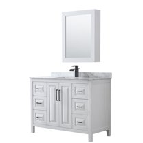 Wyndham Collection Wcv252548sunsmed Daria 48" Free Standing Single Vanity Set - White /