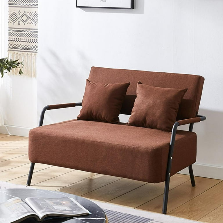 Guzom 51 Inch Comfortable Loveseat Sofa with 2 Pillows Small