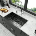 thumbnail image 2 of 33 Gunmetal Black Farmhouse Sink - 33 Inch Kitchen Sink Stainless Steel 16 gauge Apron Front Kitchen Sink, 2 of 7