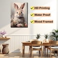 thumbnail image 4 of AVOI Easter Bunny Floral Wreath Canvas Art, Vintage Rabbit Aesthetic Picture Posters Canvas Wall Decor Artwork Painting Ideal for Living Room, Home Office, Bedroom, Cafe Decor, P13, 4 of 6