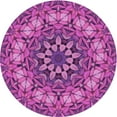 thumbnail image 1 of Ahgly Company Machine Washable Indoor Round Transitional Medium Violet Red Pink Area Rugs, 8' Round, 1 of 7
