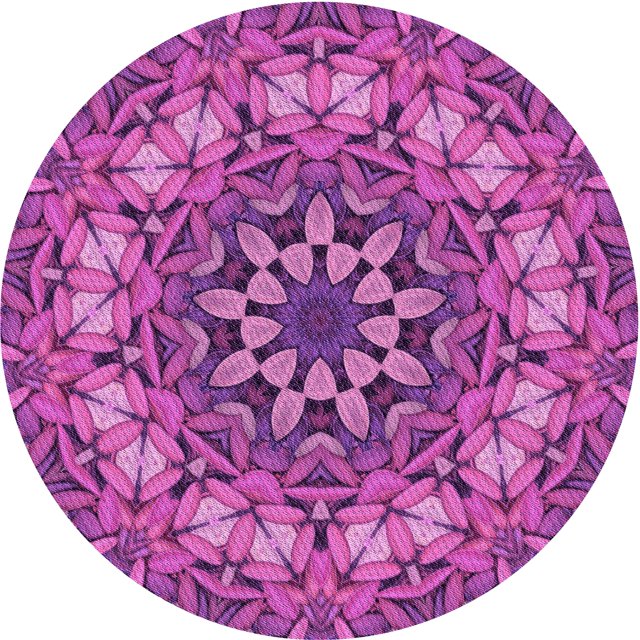 Ahgly Tapis Rond Lavable en Machine Intérieur Transitionnel Moyen Violet Rouge Rose, 4 Pieds Rond
