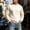 Beige, variant on Zivyakyron Cable Knit Sweater for Men Ribbed Chunky Long Sleeve Workout Loose Sweaters Crew Neck Pullover Fall Winter Beige S