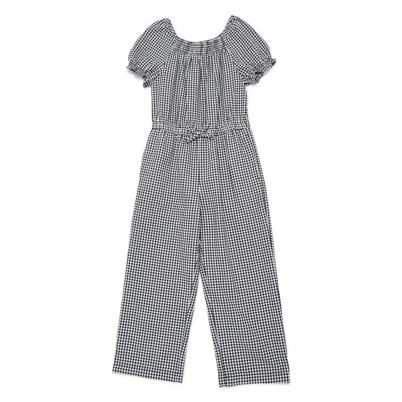 Wonder Nation Girls Smocked Jumpsuit, Sizes 4-16 & Plus