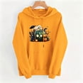 thumbnail image 6 of Otvok Ladies Festive Oversized Sweatshirts, Pumpkin Castle Print Soft Brushed Fleece Daily Women Hoodie, 6 of 7