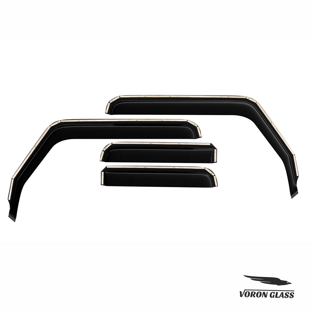 Voron Glass in-Channel Extra Durable Rain Guards for Jeep Gladiator 2020-2026, Window Deflectors, Vent Window Visors, 4 Pieces - 200292
