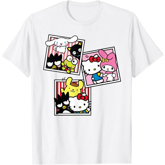 Hello Kitty And Friends Photo Booth Fun DTG Print Unisex T-Shirt