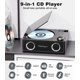 thumbnail image 3 of Reproductor de CD portátil con Bluetooth 5.3, Greadio, batería recargable de 4000 mAh, mando a distancia, radio FM, altavoces para casa y coche, compatible con USB, TF, AUX y entrada óptica., 3 of 8